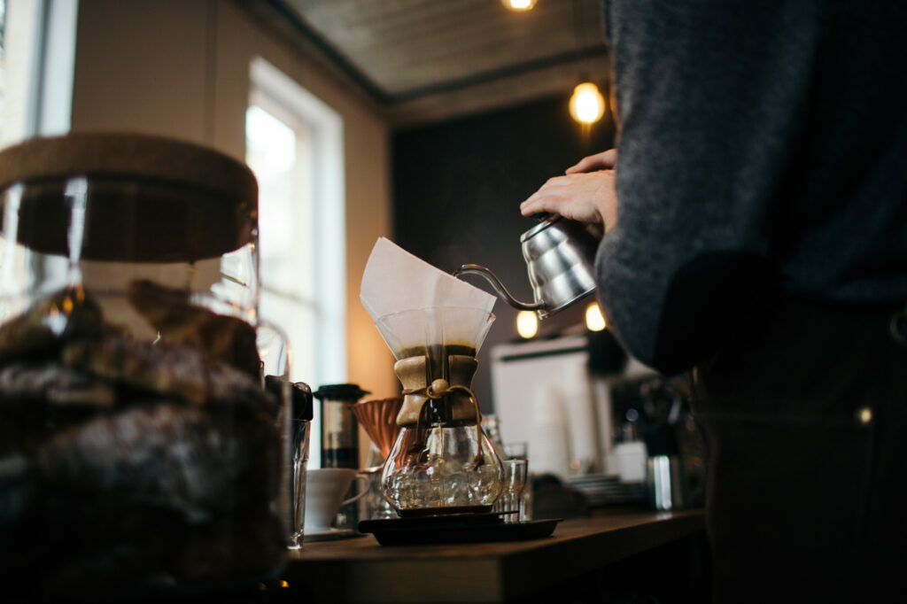 Kavos ruošimas. Chemex